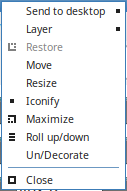 Context menus in the Title Bar